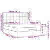 vidaXL Ottoman-Bett mit Matratze & LEDs Taupe 180x200 cm Stoff
