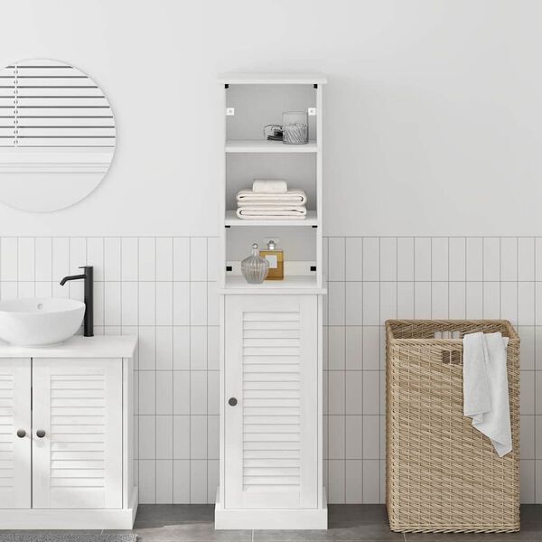 vidaXL Badezimmerm&ouml;bel-Set mit Regal VIGO 2 pcs Wei&szlig; und Antikwei&szlig;