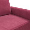 vidaXL 2-Sitzer-Sofa Weinrot 120 cm Samt