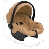 vidaXL 3-in-1-Kinderwagen Taupe Aluminium