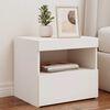 vidaXL Nachttische mit LED-Leuchten 2 Stk. Wei&szlig; 50x40x45 cm