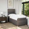 vidaXL Boxspringbett mit Matratze Taupe 90x200 cm Stoff