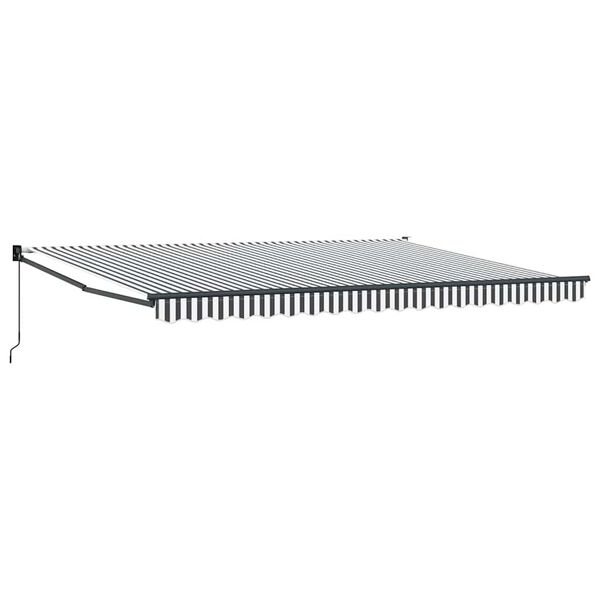 vidaXL Markise Einziehbar Anthrazit und Wei&szlig; 4,5x3 m Stoff & Aluminium