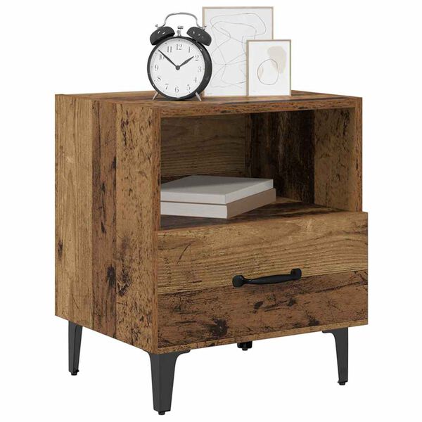vidaXL Nachttisch 2 pcs Altholz 40 x 35 x 47,5 cm Holzwerkstoff