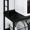 vidaXL K&uuml;chenregal Schwarz Eichen-Optik 100 x 40 x 168 cm