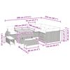 vidaXL Garten-Sofa-Set mit Kissen mit Speicher 12 pcs Schwarz
