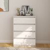 vidaXL Beistellschrank Wei&szlig; 60x36x84 cm Massivholz Kiefer