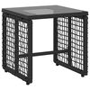 vidaXL Gartenm&ouml;bel-Set mit Kissen 3 pcs Schwarz und T&uuml;rkis