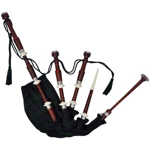 Schottischer Dudelsack Great Highland Gr&uuml;ner Black Watch Tartan