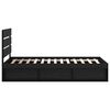 vidaXL Bettrahmen Schwarz 90 x 200 cm Massives Kiefernholz
