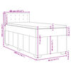 vidaXL Boxspringbett mit Matratze Schwarz 80x200 cm Stoff