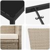 vidaXL Garten Essgruppe mit Kissen 7 pcs Beige Poly-Rattan