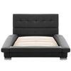 vidaXL Bettgestell Schwarz Kunstleder 200 x 90 cm