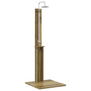 vidaXL Outdoor-Dusche Natur 75 x 76 x 217 cm Impr&auml;gniertes Kiefernholz