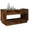 vidaXL Couchtisch mit Infinity-LED R&auml;uchereiche 90x50x50 cm
