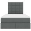 vidaXL Aufbewahrungsbett mit Matratze Dunkelgrau 120 x 190 cm Stoff