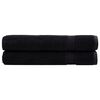 vidaXL Premium-Saunat&uuml;cher SOLUND 2 Stk. Schwarz 80x200 cm 600 g/m&sup2;