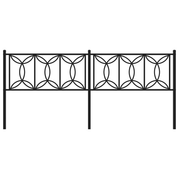 vidaXL Ersatz-Kopfteil Metall Schwarz 193 cm