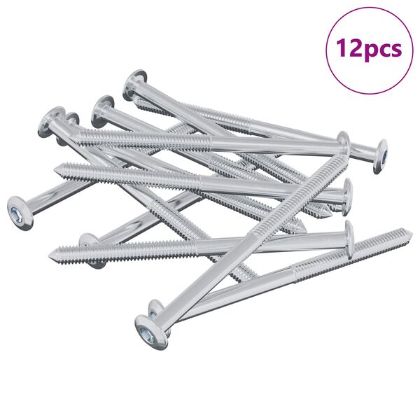 vidaXL Schraube 12 pcs Silber M6 x 85 mm Stahl