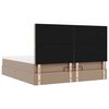 vidaXL Ottoman-Bett mit Matratzen LEDs Cappuccino 200x200cm Kunstleder