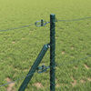 vidaXL Zaunpfosten Grau 50 x 0,6 m (50 mm Gewebe) Stahl und PVC