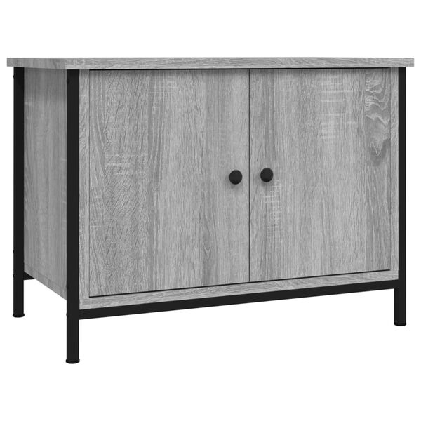 vidaXL TV-Schrank mit Türen Grau Sonoma 60x35x45 cm Holzwerkstoff