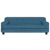 vidaXL Hundebett Blau 90x53x30 cm Samt
