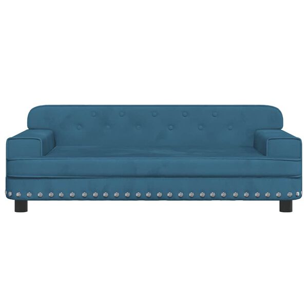 vidaXL Hundebett Blau 90x53x30 cm Samt