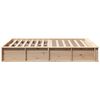 vidaXL Bettrahmen Braun 120 x 190 cm Massives Kiefernholz