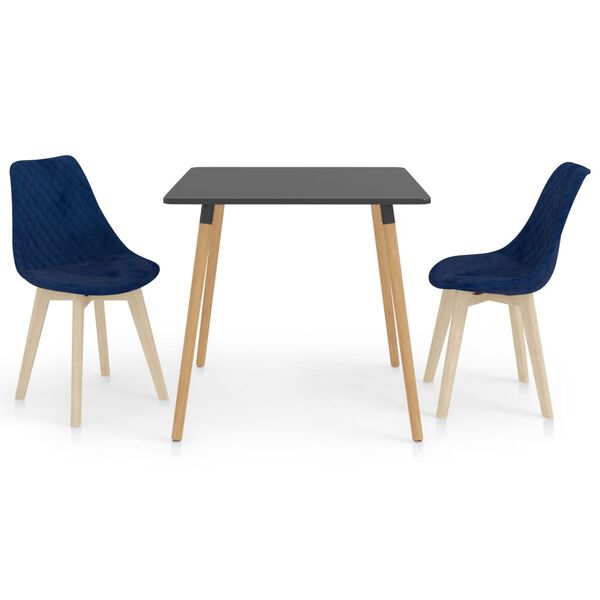 vidaXL 3-tlg. Essgruppe Blau