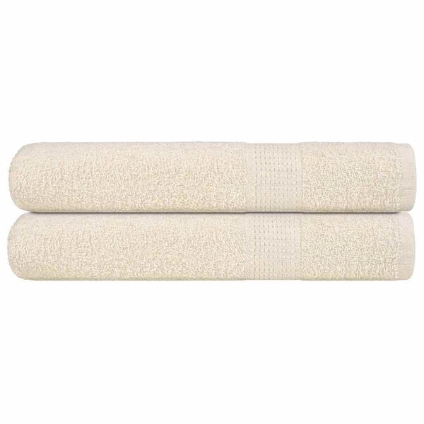 vidaXL Saunat&uuml;cher FROGN 2 Stk. Creme 80x200 cm 360 g/m&sup2;