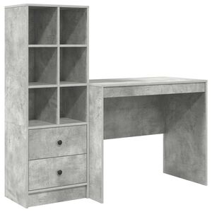 vidaXL Schreibtisch Beton Grau 135,5 x 50 x 127 cm 2 stk.