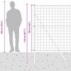 vidaXL Zaun mit Pfosten Grau 1,6 x 10 m Stahl und PVC
