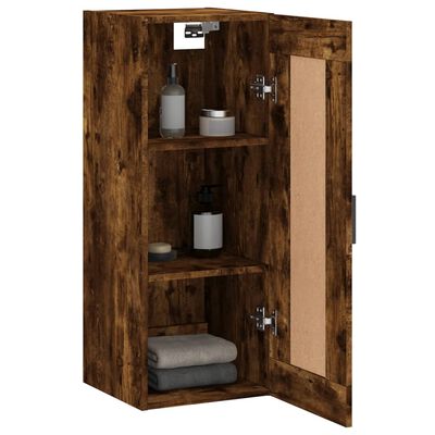 vidaXL Wandschrank Räuchereiche 34,5x34x90 cm Holzwerkstoff