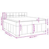 vidaXL Boxspringbett mit Matratze Dunkelbraun 200x200 cm Stoff