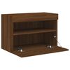 vidaXL TV-Wandschrank mit LED-Leuchten Braun Eichen-Optik 60x30x40 cm