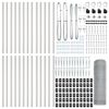 vidaXL Zaunpfosten Silber 50 x 0,5 m (13 mm Masche) Stahl