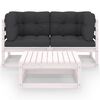 vidaXL 3-tlg. Garten-Lounge-Set mit Kissen Kiefer Massivholz
