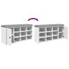 vidaXL Schuhbank Wei&szlig; 102x32x50 cm Holzwerkstoff