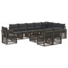 vidaXL Gartensofa-set 11 pcs Grau und Dunkelgrau Poly-Rattan