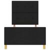 vidaXL Bettgestell mit Kopfteil Schwarz 90 x 200 cm Stoff