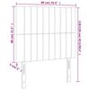 vidaXL Kopfteil Dunkelblau 90x5x118/128 cm Samt