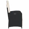 vidaXL 3-tlg. Bistro-Set mit Kissen Schwarz Poly Rattan