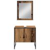 vidaXL Badezimmerm&ouml;bel Set mit Speicher 4 pcs Braun 33 x 33 x 185.5 cm