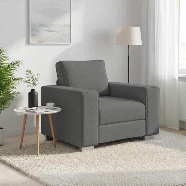 vidaXL Sofa 59cm Dunkelgrau Stoff