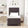 vidaXL Boxspringbett mit Matratze Dunkelbraun 80 x 200 cm Stoff