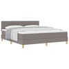 vidaXL Boxspringbett mit Matratze Taupe 180 x 200 cm Stoff