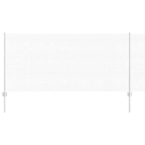 vidaXL Zaun mit Pfosten Silber 1 x 10 m Stahl