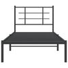 vidaXL Bettgestell mit Kopfteil Metall Schwarz 90x190 cm