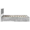 vidaXL Bettrahmen mit Kopfteil Beton Grau 120 x 190 cm Holzwerkstoff